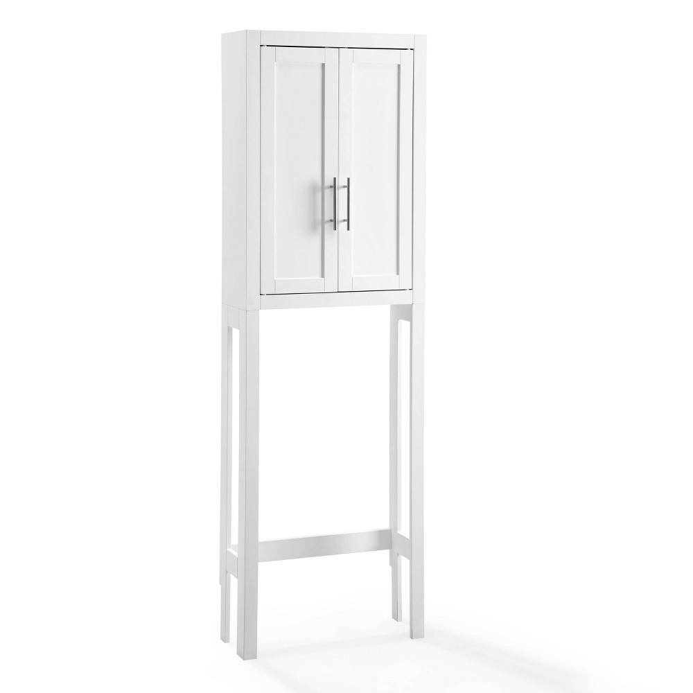 Photos - Wardrobe Crosley Savannah Space Saver White - : Bathroom Etagere with Adjustable Shelves, MDF Frame, Anti-Tip Hardware 