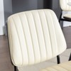 Sapphtopaz Dining Chairs Set of 2 Mid-Century Modern Chair PU Upholstered Chairs with Bentwood Back and Metal Legs for Kitchen and Dining - 4 of 4