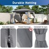 Bigget 10x10 Outdoor Gazebo Tent with Double Roof, Patio Gazebo with Mosquito Netting, Patio Canopy for Backyard, Garden, Lawn and Deck - 4 of 4