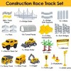 340Pcs Construction Race Track Set Kids DIY Construction Toys STEM Flexible Car Track Playset Gift for Toddlers Boys Aged 3 4 5 6 Year Old - 4 of 4