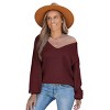 Women's Back Tie Knit Sweater with Elegant Bow Detail-Cupshe - 2 of 4