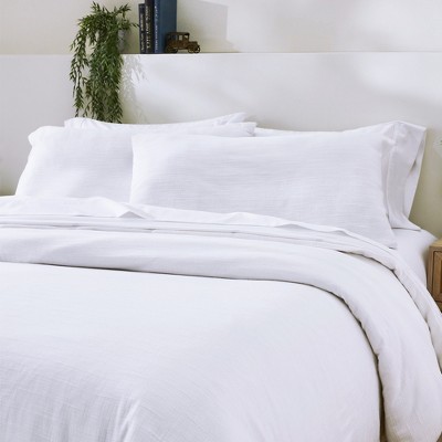 Textured Duvet Cover & Shams | 3 Piece Set Soft 100% Cotton