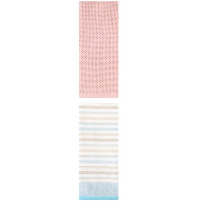 REGALWOVEN Bathroom Hand Towels Cotton Soft Absorbent Towel Set 13" x 30"/13" x 27" 2 Pcs