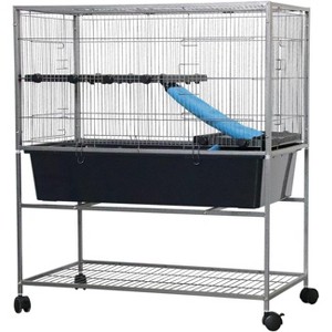 Coucheta Multi-Level Small Animal Cage - Large Ferret Habitat with Removable Platforms, Storage & Wheels for Various Pets - 1 of 1