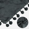 Unique Bargains Farmhouse Bedroom Decorative Velvet Pompoms Fringe Throw Pillow Covers 2 Pcs - 4 of 4