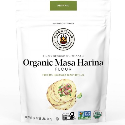 King Arthur Organic Gluten Free Masa Harina Flour - 2lb