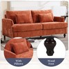 MOONMISS Mid Century Modern chenille Fabric Upholstered Loveseat sofa, for Living Room,Brown wood feet sofa for Bedroom,Reading - 3 of 4