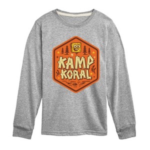Boys' - SpongeBob SquarePants - Kamp Koral Kamp Koral Badge Long Sleeve Graphic T-Shirt - 1 of 4