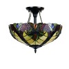 Chloe Lighting Adia Victorian Tiffany-Style Dark Bronze 2 Light Semi-Flush Fixture 16" Wide - 2 of 4