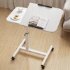 COZONY Adjustable Bed Table with Tilting Surface, Mobile Side Table with Locking Wheels for Living Room Bedroom Office - 4 of 4
