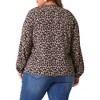 Agnes Orinda Women's Plus Size Floral Printed Tie Collar Long Sleeve Blouses - 4 of 4