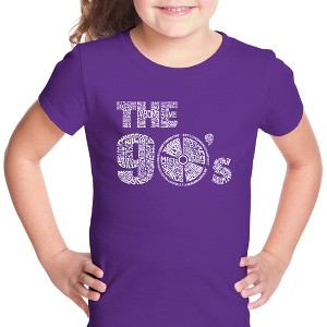 LA Pop Art Girl's Word Art T-shirt - 90S - 1 of 4