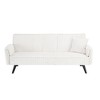 72.04" Corduroy 3-Seater Sofa with 1 Pillow, Retractable Cup Holders & Adjustable Backrest - 4 of 4