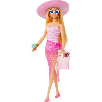 Barbie: The Movie Collectible Doll Margot Robbie as in Pink Western Outfit,  Pink,silver