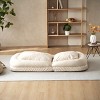 Triple Fold Down Sofa Bed with Adjustable Backrest, Metal Frame Floor Sleeper Chair for Compact Living, Soft Cotton Filling-Baofuwish - 2 of 4