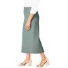 Jessica London Classic Cotton Denim Midi Skirt - 4 of 4