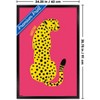Trends International Reinders: Animals - Yellow Cat (Cheetah) Framed Wall Poster Prints Black Framed Version 22.375" x 34" - 3 of 4