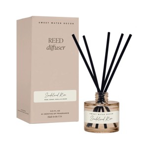 Sweet Water Decor Sandalwood and Rose Tinted Glass Reed Diffuser - 3.5oz - 1 of 3