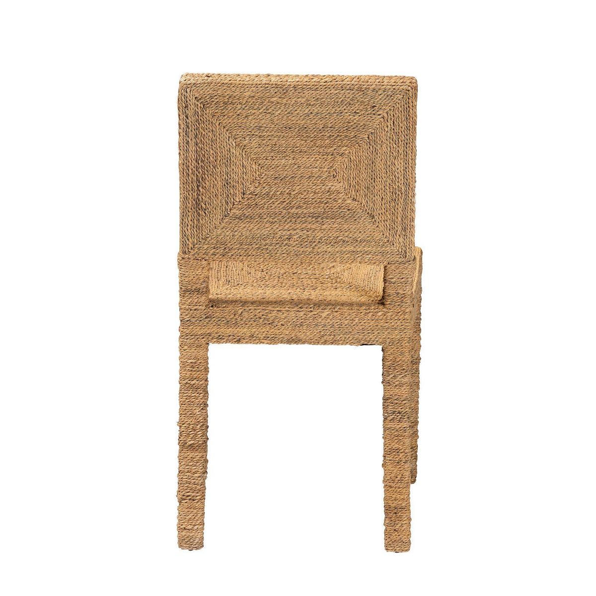 bali & pari Anfield Natural Seagrass and Mahogany Wood Dining Chair Natural: Solid Pattern, No Assembly Required - thumbnail 5