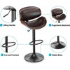 Gikpal Barstools, Adjustable Bentwood Barstools, Modern PU Leather Upholstered Bar Chair with Back and Footrest, for Bar, Dining Room - 2 of 4