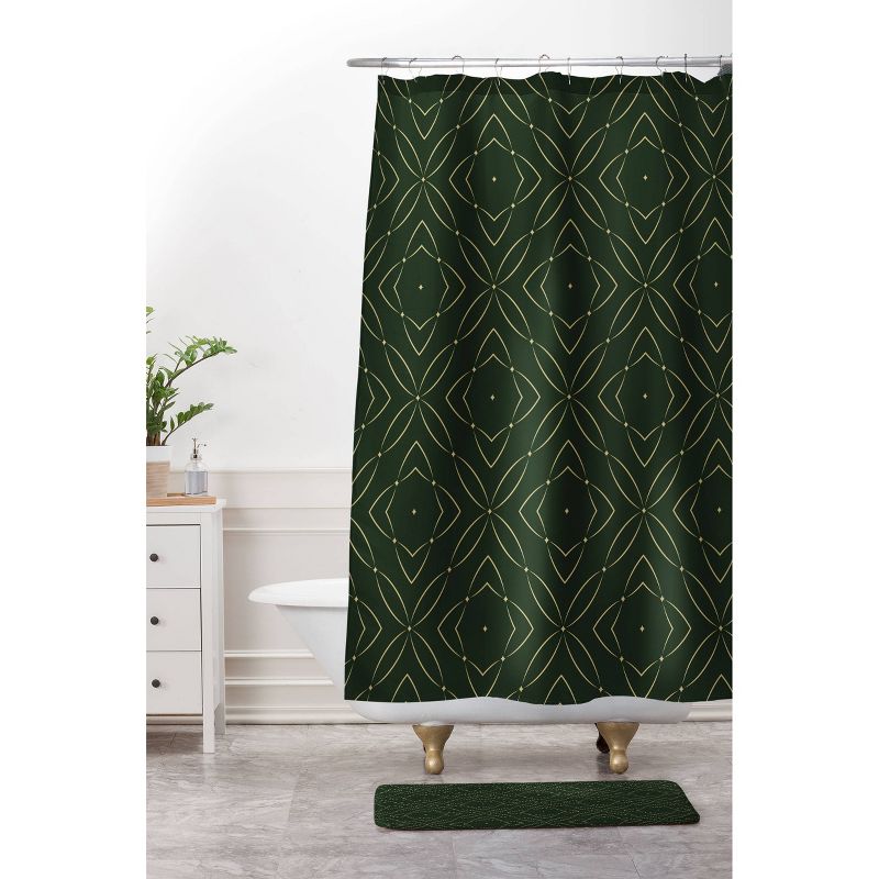 Vintage Pattern Shower Curtain Green - Deny Designs, 3 of 6