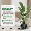 10.2"×13.5" Self-Watering Round Planters,Set of 2  White Dot – Indoor/Outdoor Plant Pots with Water Level Monitor, Built-In Drainage - 2 of 4