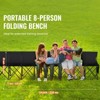 VEVOR Portable Folding Bench, 8 Seats Foldable Sideline Bench, Outdoor Camping Bench Chair with Carry Bag & Backrest - 3 of 4