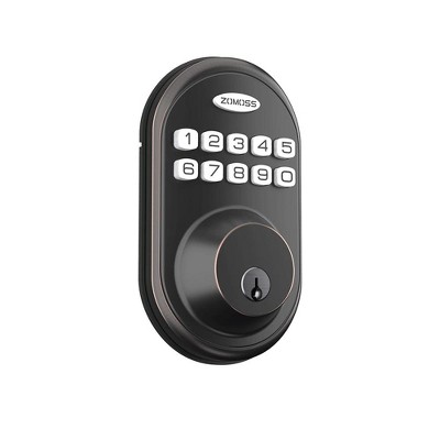 ZACHVO Keyless Entry Deadbolt Lock, Electric Door Locks with Keypads, Oil Rubbed Bronze