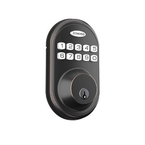 ZACHVO Keyless Entry Deadbolt Lock, Electric Door Locks with Keypads, Oil Rubbed Bronze - 1 of 3