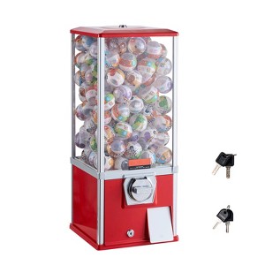 VEVOR Gumball Machine for Kids, 25" Height Home Vending Machine, PS Bouncy Balls Dispenser, Hold 230 Capsule Toys, Rectangle Bubble Gum Machine - 1 of 4