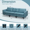 Costway Modern Modular 3-Seat Sofa Couch w/ Side Storage Pocket & Metal Leg - 4 of 4