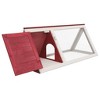 vidaXL Animal Rabbit Cage Red Wood - 4 of 4