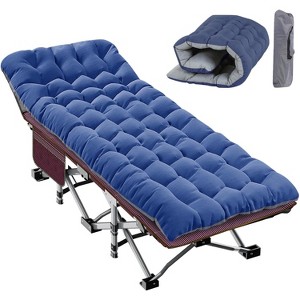 Docred Folding Camping Cot with Mattress & Carry Bag for Adults, Heavy Duty Outdoor Bed with 1200D Oxford - 1 of 4