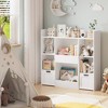 Kids Toy Storage, Bookshelf, with Cubbies, Drawers, Organizer Display Stand,  Toy Storage Cabinet for Kids Room, Classroom, Nursery, White - 2 of 4