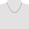Black Bow Jewelry 2mm, 14k White Gold, Solid Franco Chain Necklace - 2 of 4