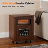 Etust 16" Wood Cabinet Space Heater, 1500W Infrared Heater with Thermostat, Portable Electric Heater for Indoor Use - 2 of 4