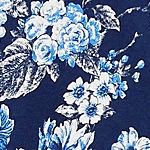 deep sea navy linework floral