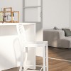 Merrick Lane Galvanized Steel Indoor/Outdoor Counter Bar Stool With Slatted Back And Powder Coated Finish - 4 of 4
