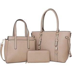West 3PCS Purses for Women Tote Bag and Wallet Set Shoulder Satchel Handbags - 1 of 4