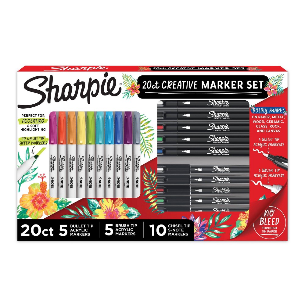 Sharpie Creative Markers Assorted 20pk Multicolored Gift Pack