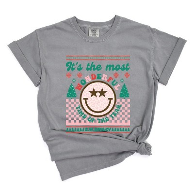 Simply Sage Market S.W.Smiley The Most Wonderful Time Smiley Garment Dyed Tee