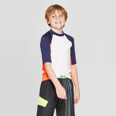 boys white swim shirt
