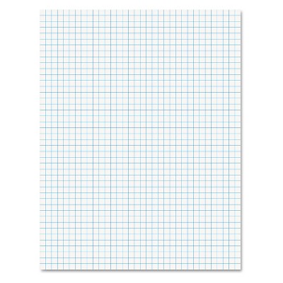 Ampad Quadrille Pads 4 Squares/Inch 8 1/2 x 11 White 50 Sheets 22030C