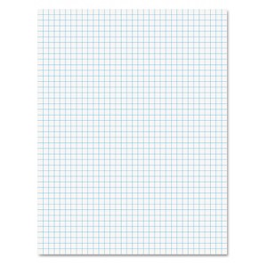 Ampad Quadrille Pads 4 Squares/Inch 8 1/2 x 11 White 50 Sheets 22030C - 1 of 3