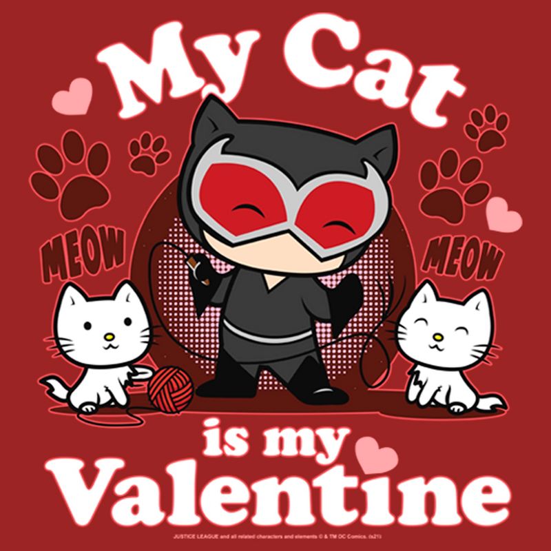 Women's Batman Catwoman My Cat is My Valentine T-Shirt, 2 of 5