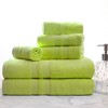 Cotton 6 Piece Bath Towel Set, Plush and Quick Drying, Classic Ionic Jacquard Border and Embroidered Trim by Blue Nile Mills - 2 of 4