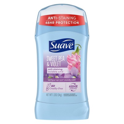 Suave Sweet Pea & Violet 48-Hour Antiperspirant & Deodorant Stick - Trial Size - 1.2oz