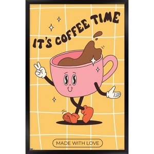 Trends International It's Coffee Time Framed Wall Poster Prints - 1 of 4