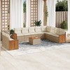 vidaXL Garden Sofa Set Beige - 2 of 4