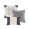 Sapphtopaz 7-Piece Cabin Farmhouse Comforter Set, Buffalo Plaid Herringbone Quilts Queen Size, Bedding Sheet Set with Decorative Pillows & Bed Skirt - 3 of 4